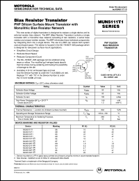 MUN5134T1 datasheet: PNP silicon  bias resistor transistor MUN5134T1