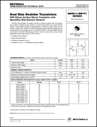 MUN5134DW1T1 datasheet: Dual  bias resistor transistor MUN5134DW1T1