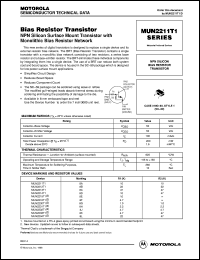 MUN2213T1 datasheet: PNP silicon bias resistor transistor MUN2213T1