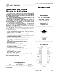 MC44827DTB datasheet: Low power PLL tuning circuit for 3-wire bus MC44827DTB