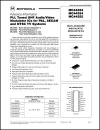 MC44354DW datasheet: Multi-standard and PAL/NRSC modulator IC MC44354DW