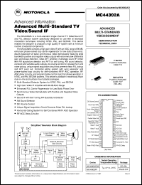 MC44302ADW datasheet: Advanced multi-standard video/sound IF MC44302ADW