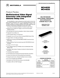 MC44035FTB datasheet: Multistandard video signal processor MC44035FTB