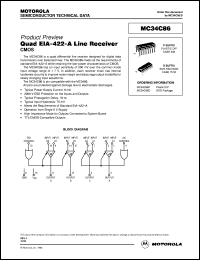 MC34C86D datasheet: Quad EIA-422-A line receiver MC34C86D