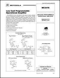 MC3476P1 datasheet: Low cost programmable operational amplifier MC3476P1