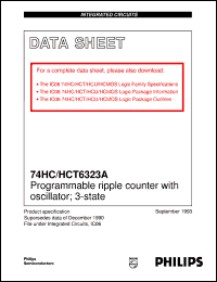 74HC6323AU datasheet: Programmable ripple counter with oscillator; 3-state 74HC6323AU