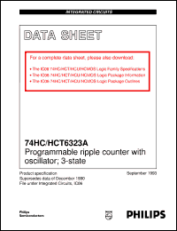 74HCT6323AD datasheet: Programmable ripple counter with oscillator; 3-state 74HCT6323AD