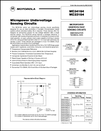 MC33164P-3 datasheet: Micropower undervoltage sensing circuit MC33164P-3