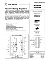 MC34163DW datasheet: Power switching regulator MC34163DW