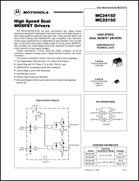 MC34152D datasheet: High speed dual MOSFET driver MC34152D