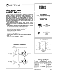 MC34151P datasheet: High speed dual MOSFET driver MC34151P