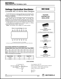 MC1648FN datasheet: Voltage controlled oscillator MC1648FN