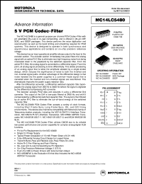 MC14LC5480DW datasheet: 5V PCM codec-filter MC14LC5480DW