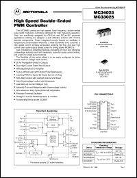 MC33025DW datasheet: High speed double-ended PWM controller MC33025DW