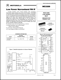 MC3359P datasheet: Low power FM IF MC3359P