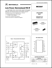 MC3357P datasheet: Low power FM IF MC3357P