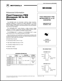 MC33466H-30LT1 datasheet: Fixed frequency PWW micropower DC-to-DC converter MC33466H-30LT1