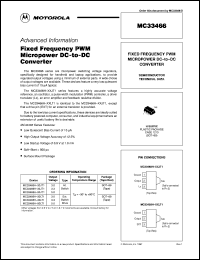 MC33466H-50JT1 datasheet: Fixed frequency PWW micropower DC-to-DC converter MC33466H-50JT1