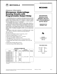 MC33465N-27CTR datasheet: Micropower undervoltage sensing circuit MC33465N-27CTR