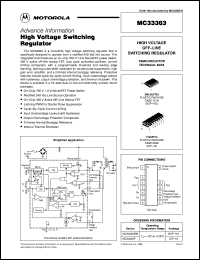 MC33363DW datasheet: High voltage switching regulator MC33363DW