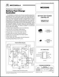 MC33340D datasheet: Battery fast charge controller MC33340D