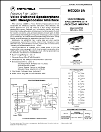 MC33218DW datasheet: Voice switched speakerphone MC33218DW