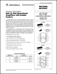 MC33206P datasheet: Rail-to-rail operational amplifier MC33206P