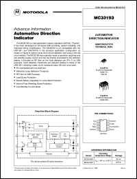 MC33193D datasheet: Automotive direction indicator MC33193D