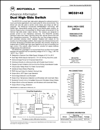 MC33143DW datasheet: Dual high-side switch MC33143DW