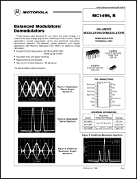 MC1496P datasheet: Balanced modulator/demodulator MC1496P
