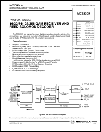 MC92305CD datasheet: 16/32/64/128/256 QAM receiver and reed-solomon decoder MC92305CD