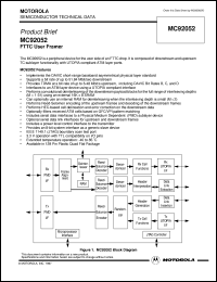 MC92052CG datasheet: FTTC user framer MC92052CG