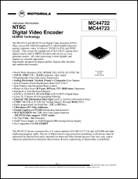 MC44723FT datasheet: Digital video encoder MC44723FT