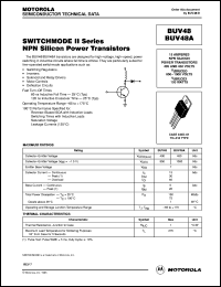 BUV48A datasheet: Switchmode II series NPN silicon power transistor BUV48A