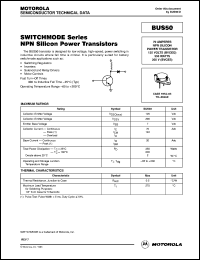 BUS50 datasheet: Switchmode series NPN silicon power transistor BUS50