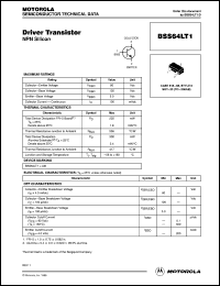 BSS64LT1 datasheet: NPN silicon driver transistor BSS64LT1