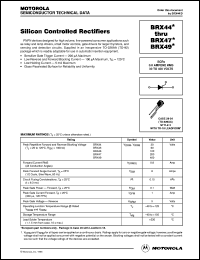BRX46 datasheet: PNP silicon controlled rectifier BRX46