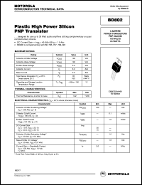 BD802 datasheet: Plastic high power silicon PNP transistor BD802