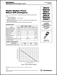 BD677 datasheet: Plastic medium-power silicon NPN darlington BD677