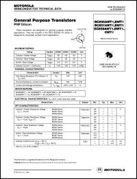 BC858BWT1 datasheet: PNP silicon general purpose transistor BC858BWT1