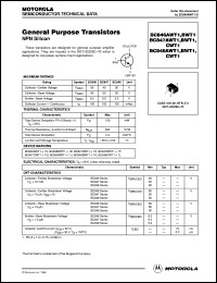 BC848BWT1 datasheet: NPN silicon general purpose transistor BC848BWT1