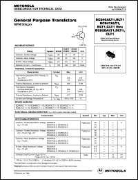 BC849CLT1 datasheet: NPN silicon general purpose transistor BC849CLT1