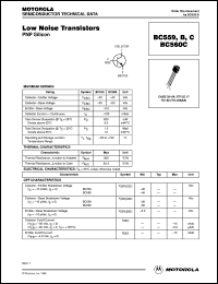 BC559 datasheet: PNP silicon low noise transistor BC559