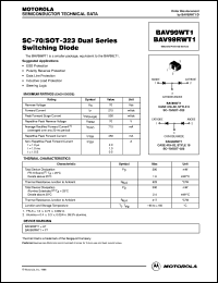BAV99WT1 datasheet: SC-70, SOT-323 dual series switching diode BAV99WT1
