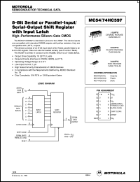 MC74HC597D datasheet: 8-bit serial or parallel -input, serial-output shift register with input latch MC74HC597D