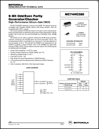 MC74HC280D datasheet: 9-bit odd, even parity generator, checker MC74HC280D