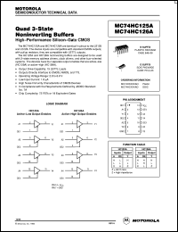 MC74HC126AD datasheet: Quad 3-state noninverting buffers MC74HC126AD