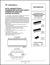 MC74F657BN datasheet: Octal bidirectional transceiver with 8-bit parity generator checker(3-state outputs) MC74F657BN