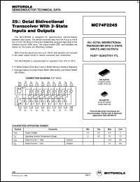 MC74F2245DW datasheet: 25 Octal bidirectional transceiver with 3-state inputs and outputs MC74F2245DW