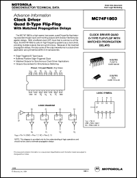 MC74F1803N datasheet: Clock driver quad D-type flip-flop with matched propagation delays MC74F1803N